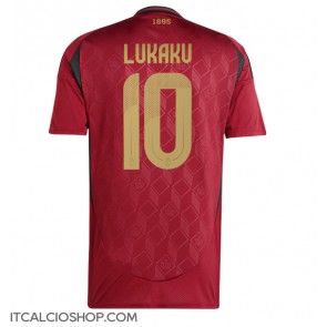 Belgio Romelu Lukaku #10 Prima Maglia Europei 2024 Manica Corta